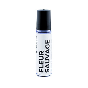 Roll-on bottle labeled 'Fleur Sauvage' on a white background